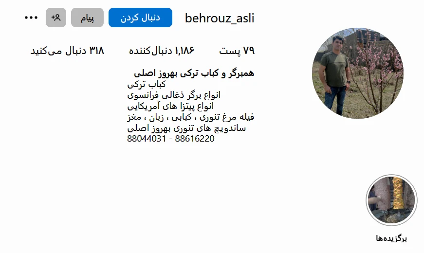اینستاگرام کباب ترک بهروز